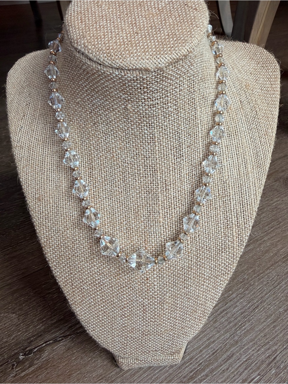 Crystal Bead Necklace - Clear